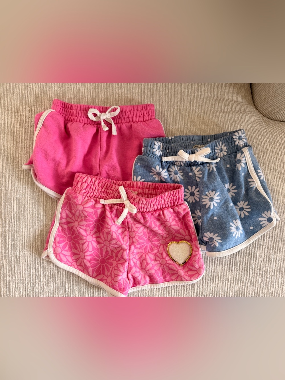 bundle of btween Girl’s dolphin Knit Shorts with fleece line interior- Pack of 3